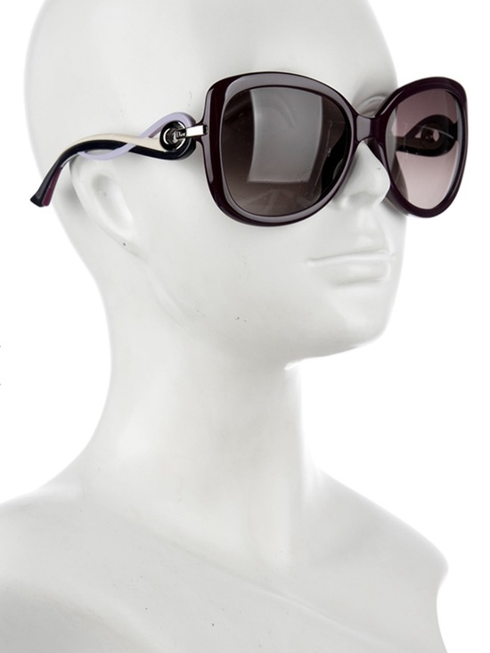 Dior Accessories - Vintage Dior Cats Eye Oversized Sunglasses in Plum